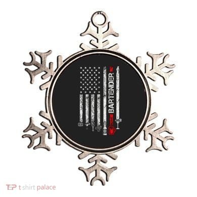 American Flag With Bartender Cool Gift For Women Men Father Ornament