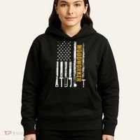 American Flag Woodworker Carpenter Funny Woodworking Hoodie thumb 5