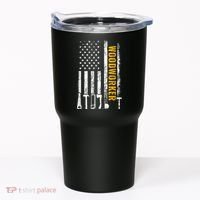 American Flag Woodworker Carpenter Funny Woodworking Tumbler thumb 0