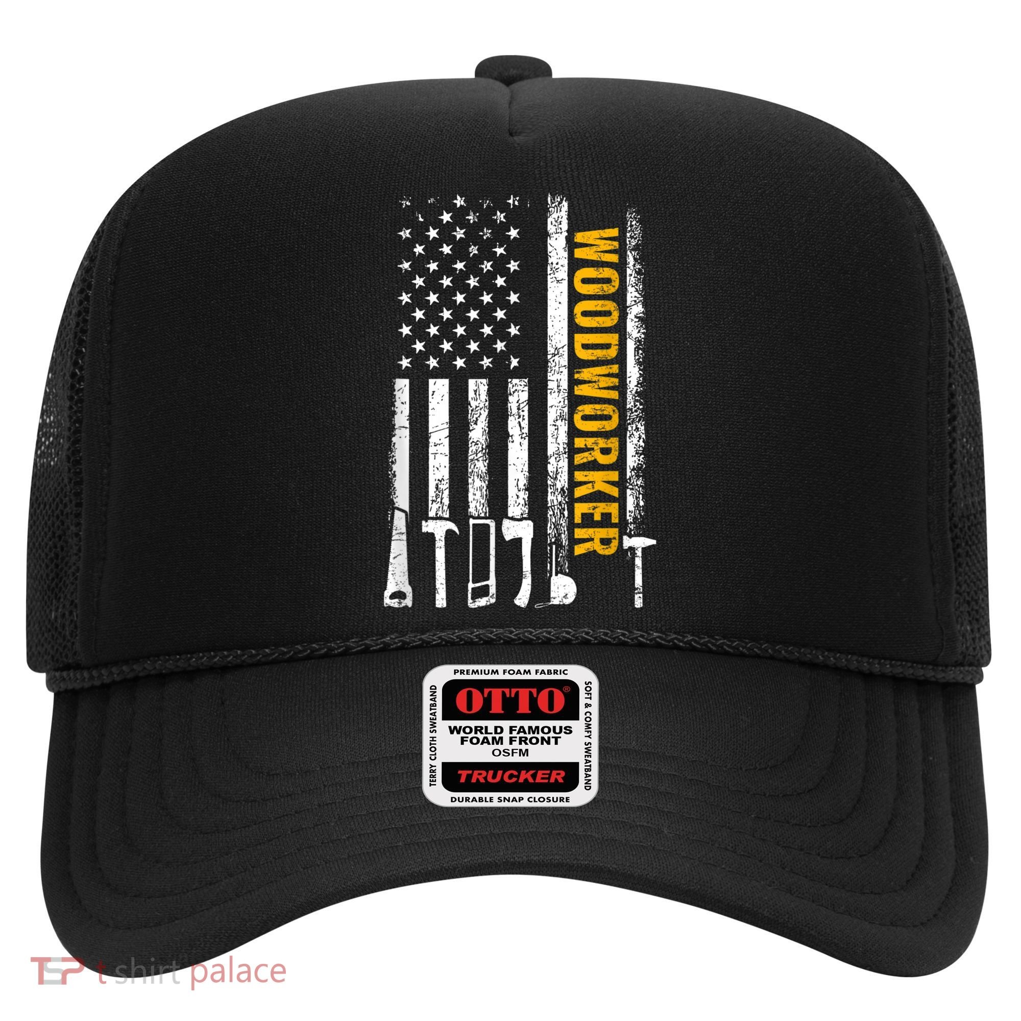 American Flag Woodworker Carpenter Funny Woodworking Hat