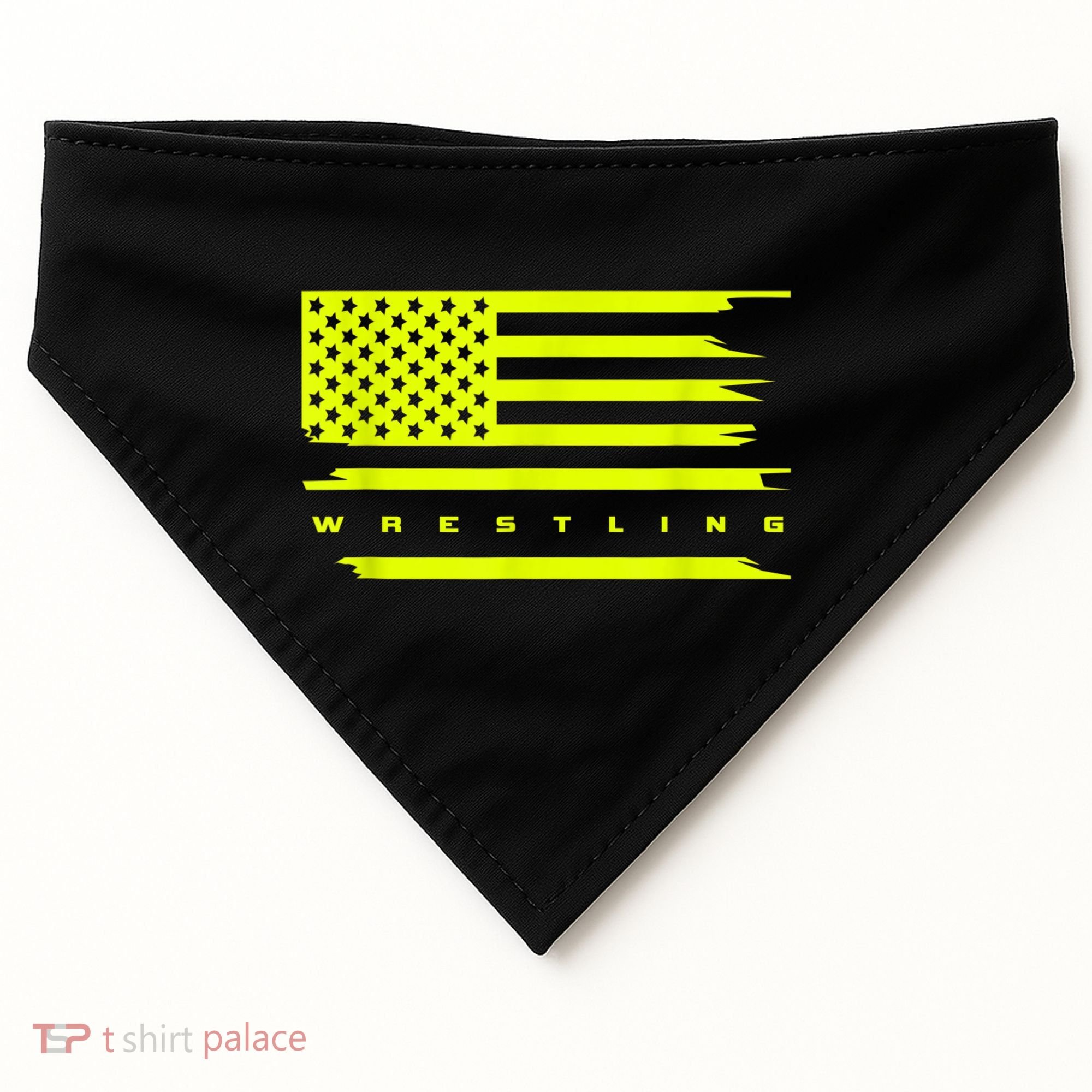 American Flag Wrestling Apparel Wrestling USA-Made Doggie Bandana