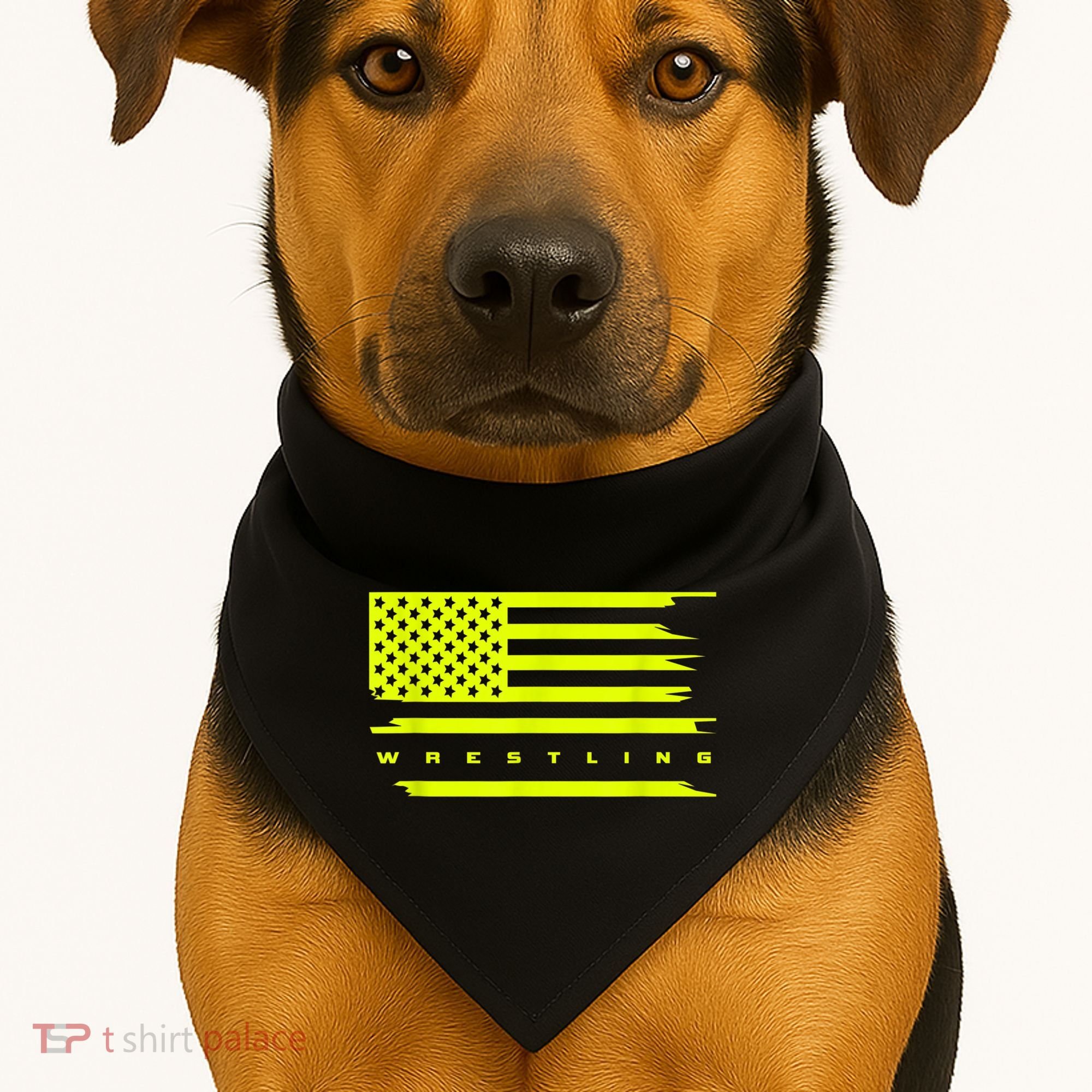 American Flag Wrestling Apparel Wrestling USA-Made Doggie Bandana