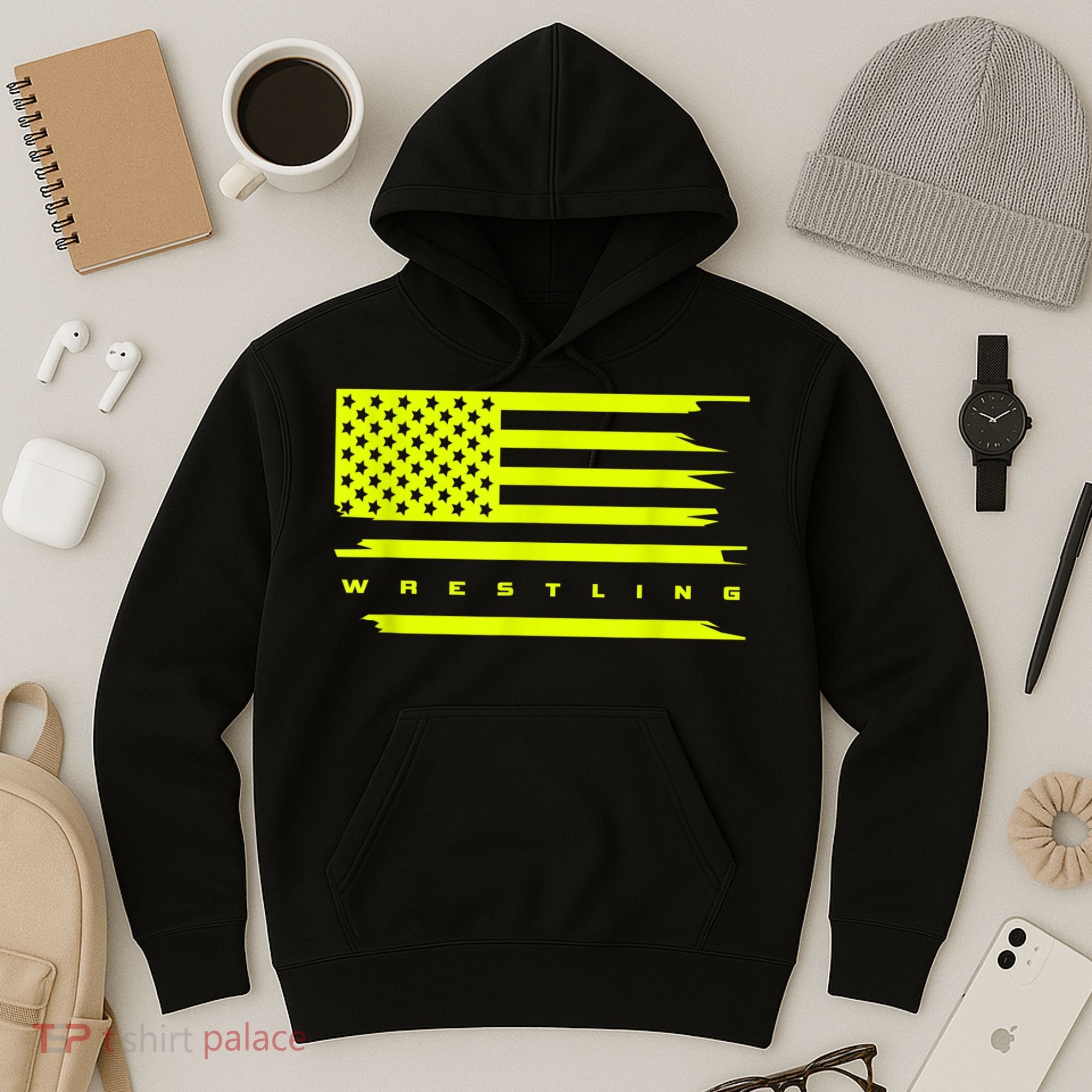 American Flag Wrestling Apparel Wrestling Hoodie