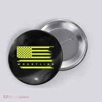 American Flag Wrestling Apparel Wrestling Button thumb 0