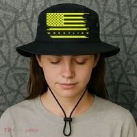 American Flag Wrestling Apparel Wrestling Bucket Hat thumb 3