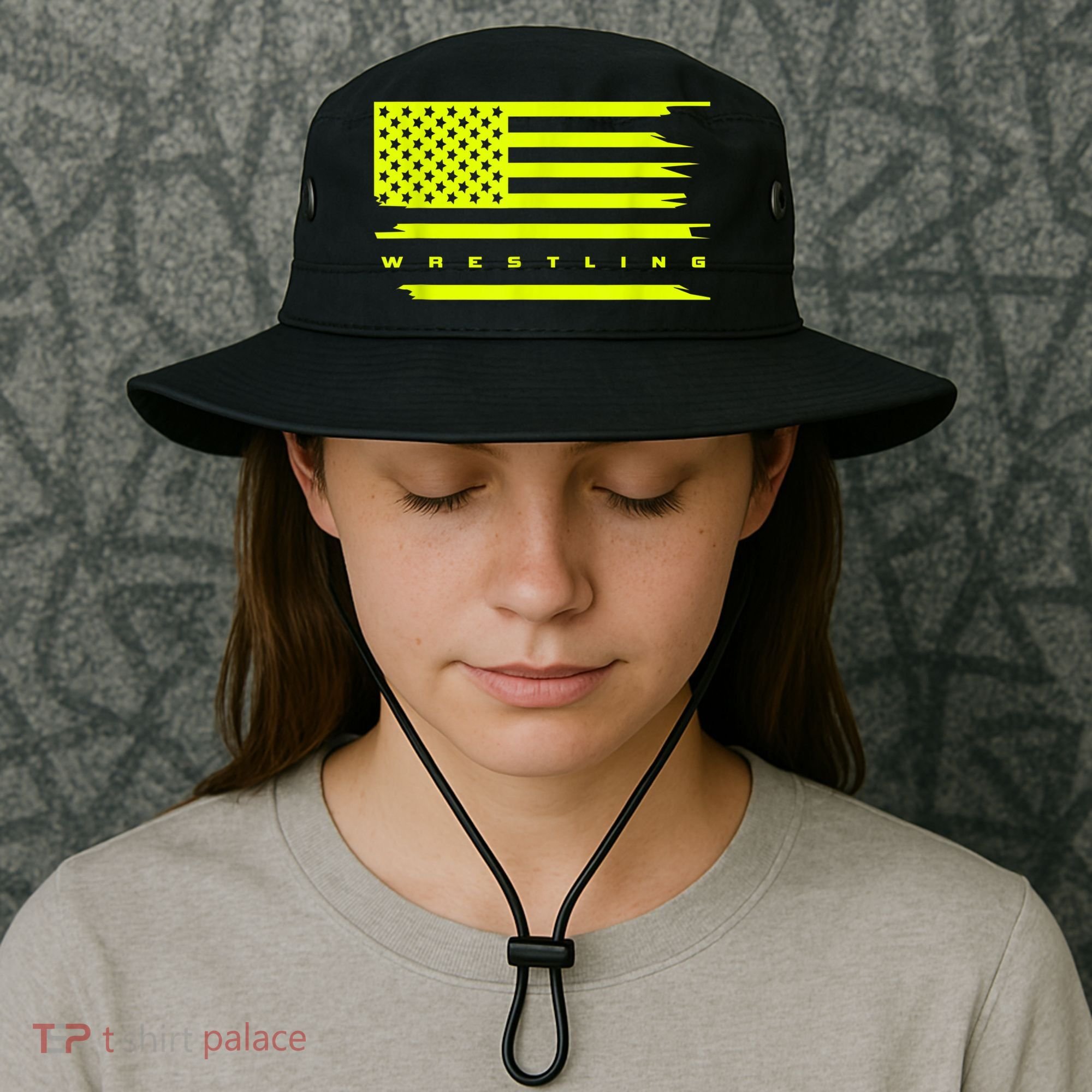 American Flag Wrestling Apparel Wrestling Bucket Hat