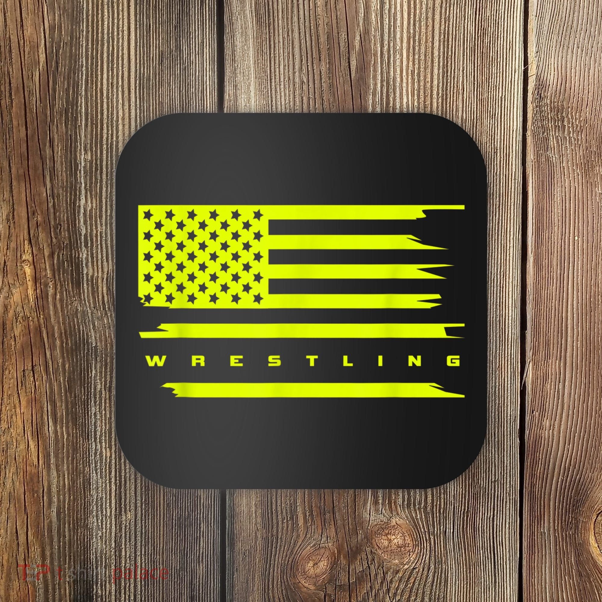 American Flag Wrestling Apparel Wrestling Coaster