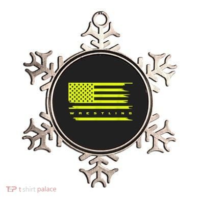 American Flag Wrestling Apparel Wrestling Ornament