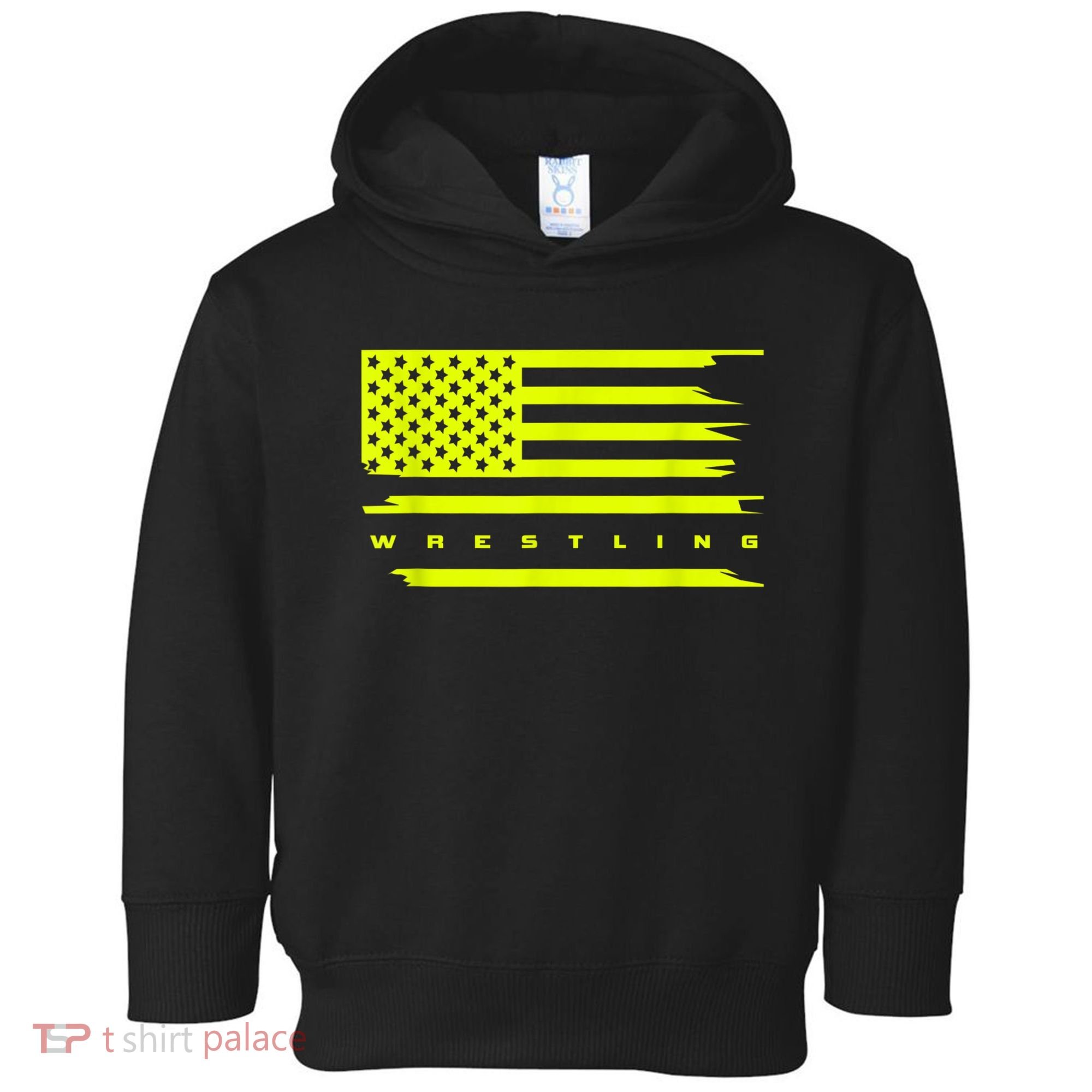 American Flag Wrestling Apparel Wrestling Toddler Hoodie