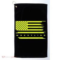 American Flag Wrestling Apparel Wrestling Golf Towel thumb 0