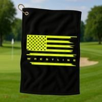 American Flag Wrestling Apparel Wrestling Golf Towel thumb 1