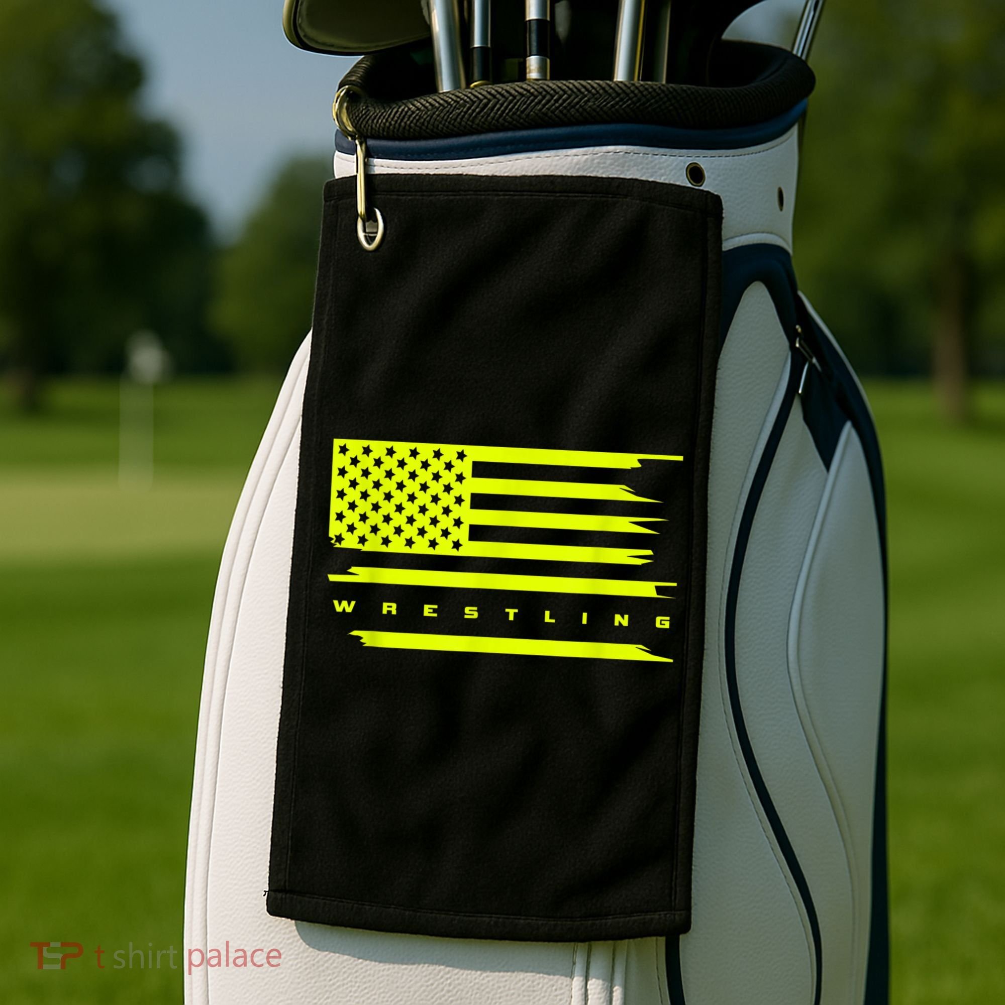 American Flag Wrestling Apparel Wrestling Golf Towel