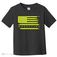 American Flag Wrestling Apparel Wrestling Toddler T-Shirt thumb 0