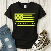 American Flag Wrestling Apparel Wrestling Women's T-Shirt thumb 3