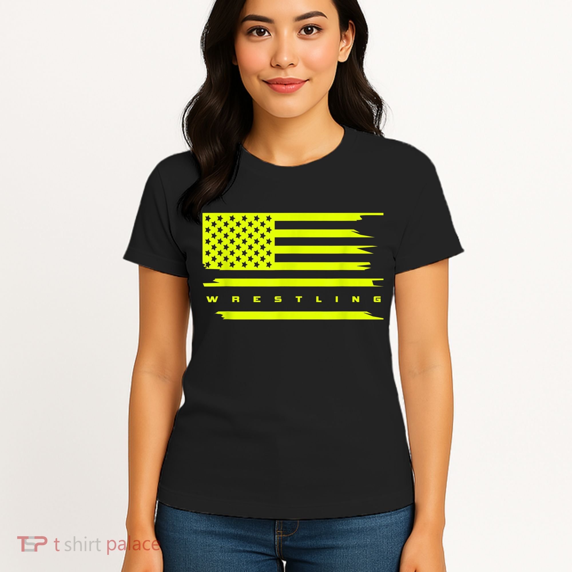 American Flag Wrestling Apparel Wrestling Women's T-Shirt