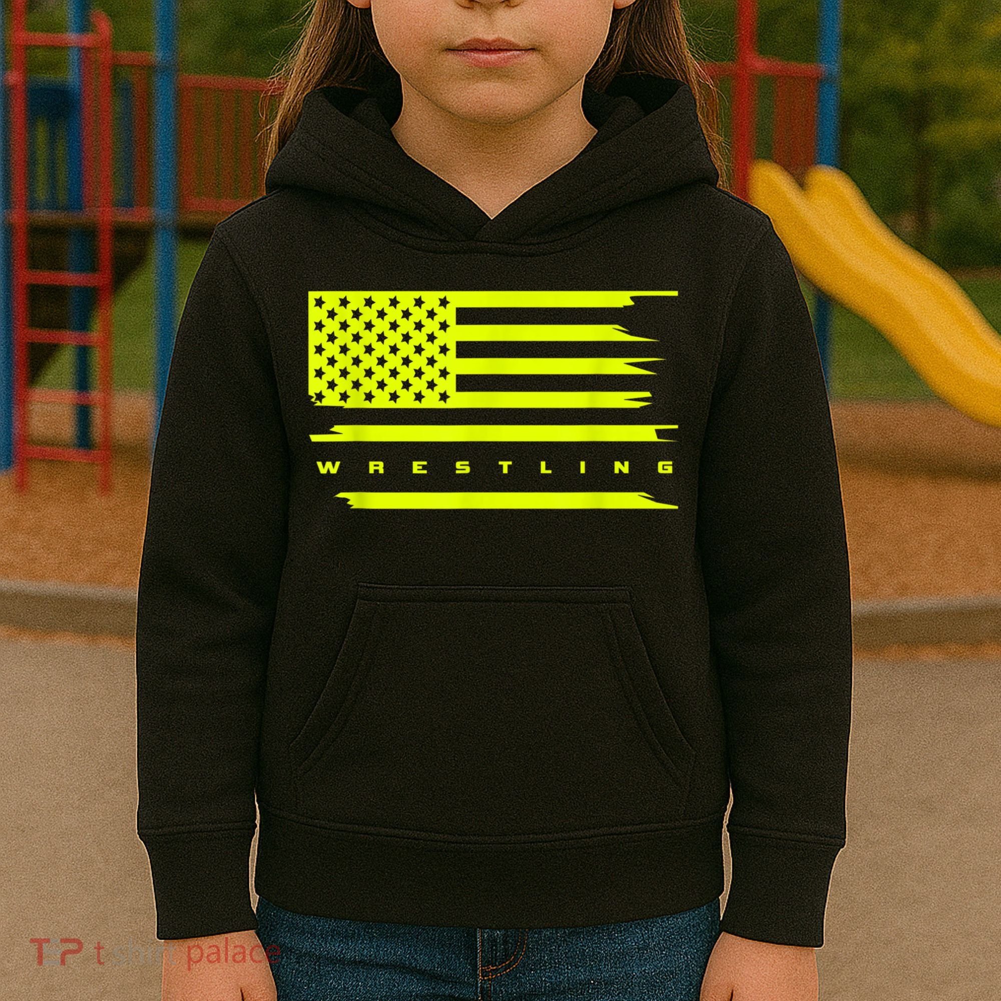 American Flag Wrestling Apparel Wrestling Kids Hoodie