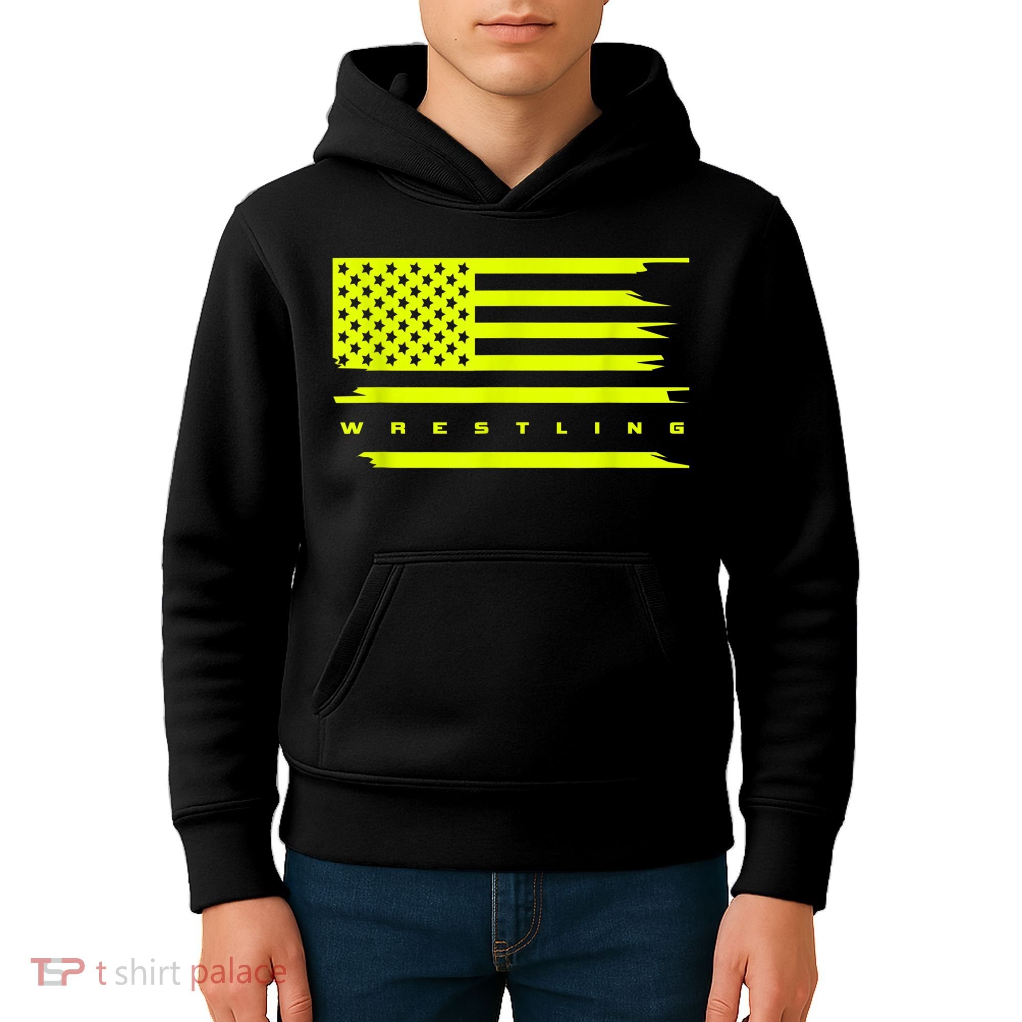 American Flag Wrestling Apparel Wrestling Kids Hoodie