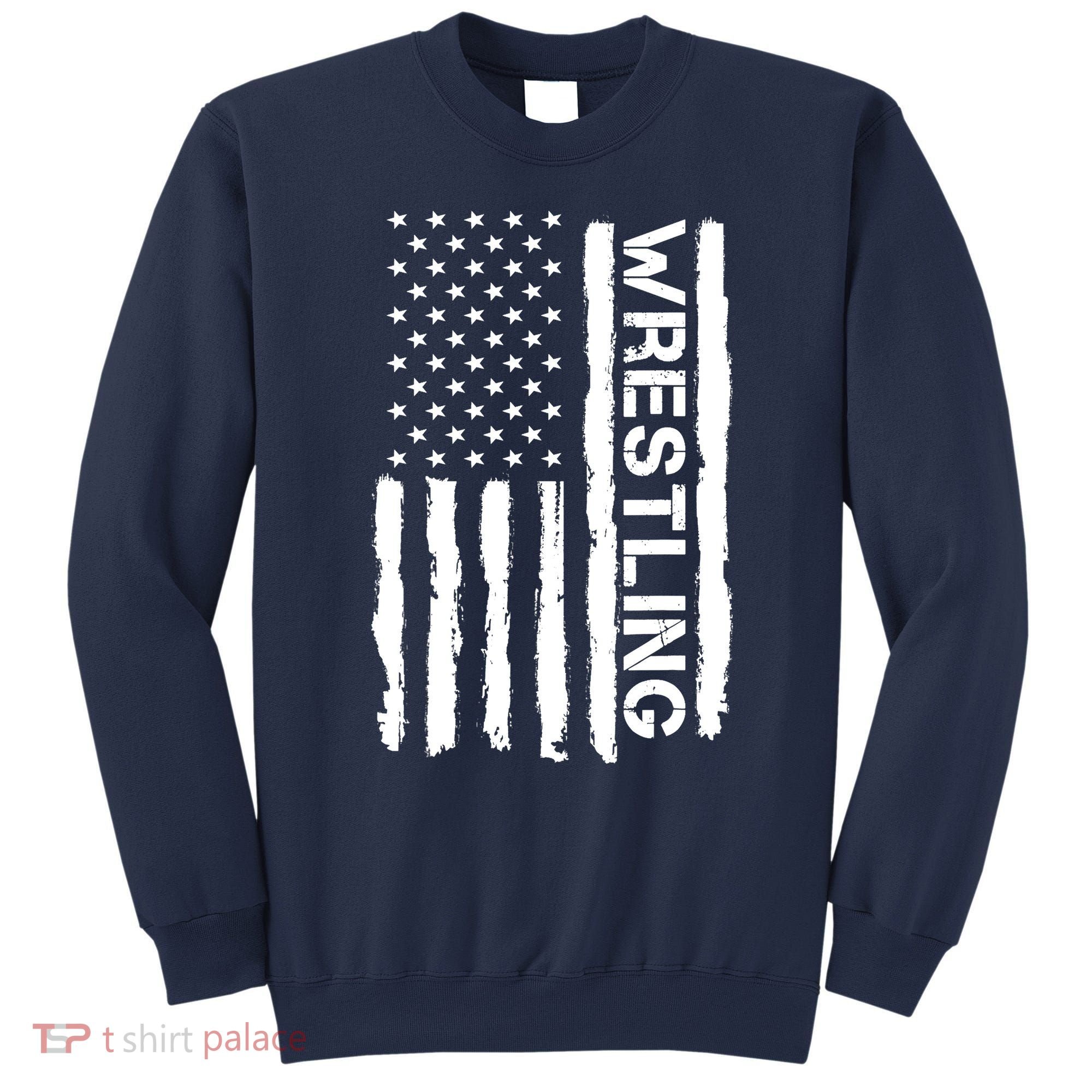 American Flag Wrestling Lovers Sport Fans Sweatshirt