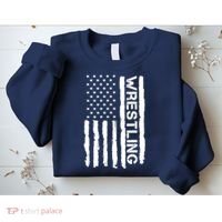 American Flag Wrestling Lovers Sport Fans Sweatshirt thumb 2