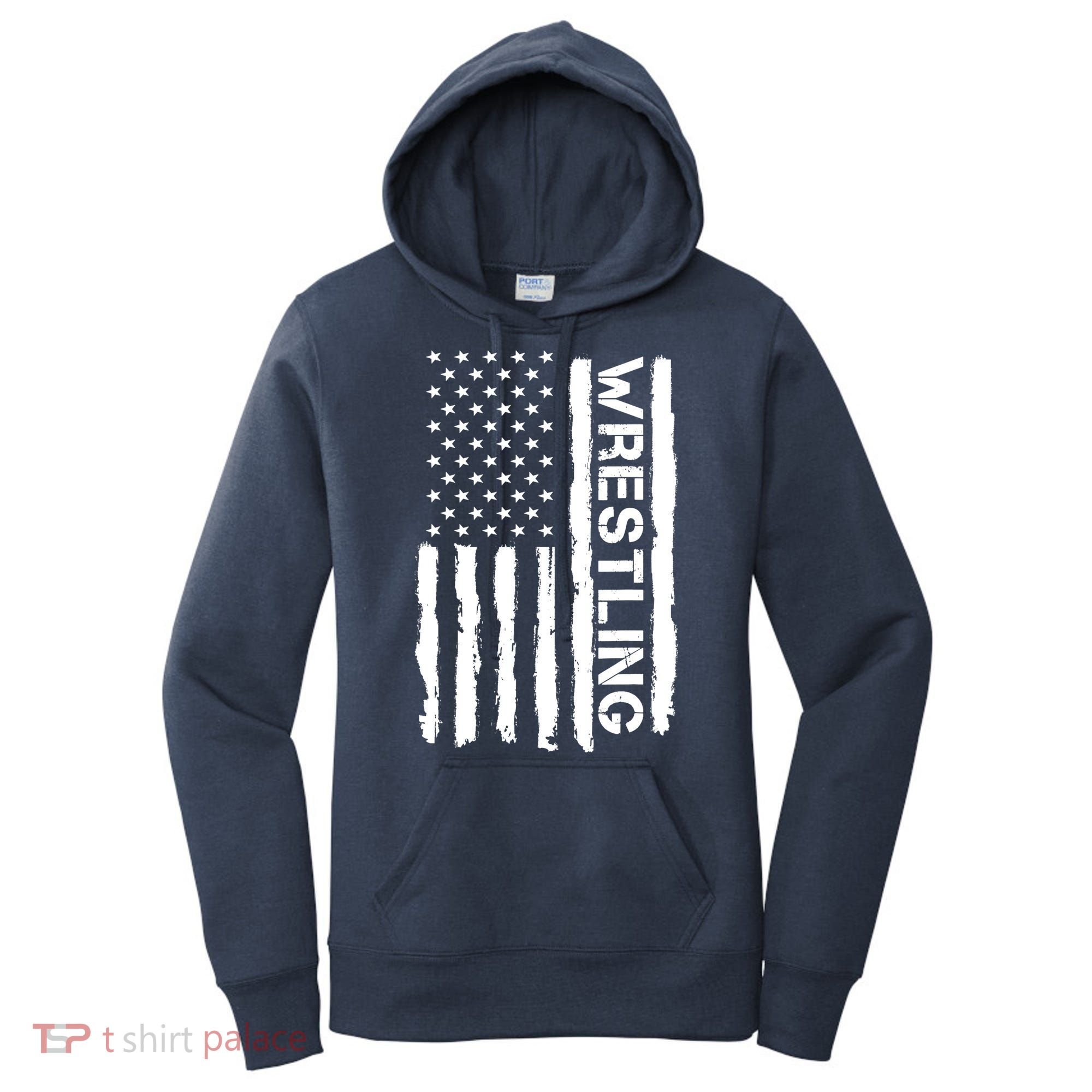 American Flag Wrestling Lovers Sport Fans Women's Hoodie