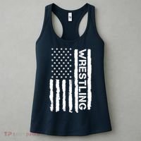American Flag Wrestling Lovers Sport Fans Women's Tank Top thumb 3