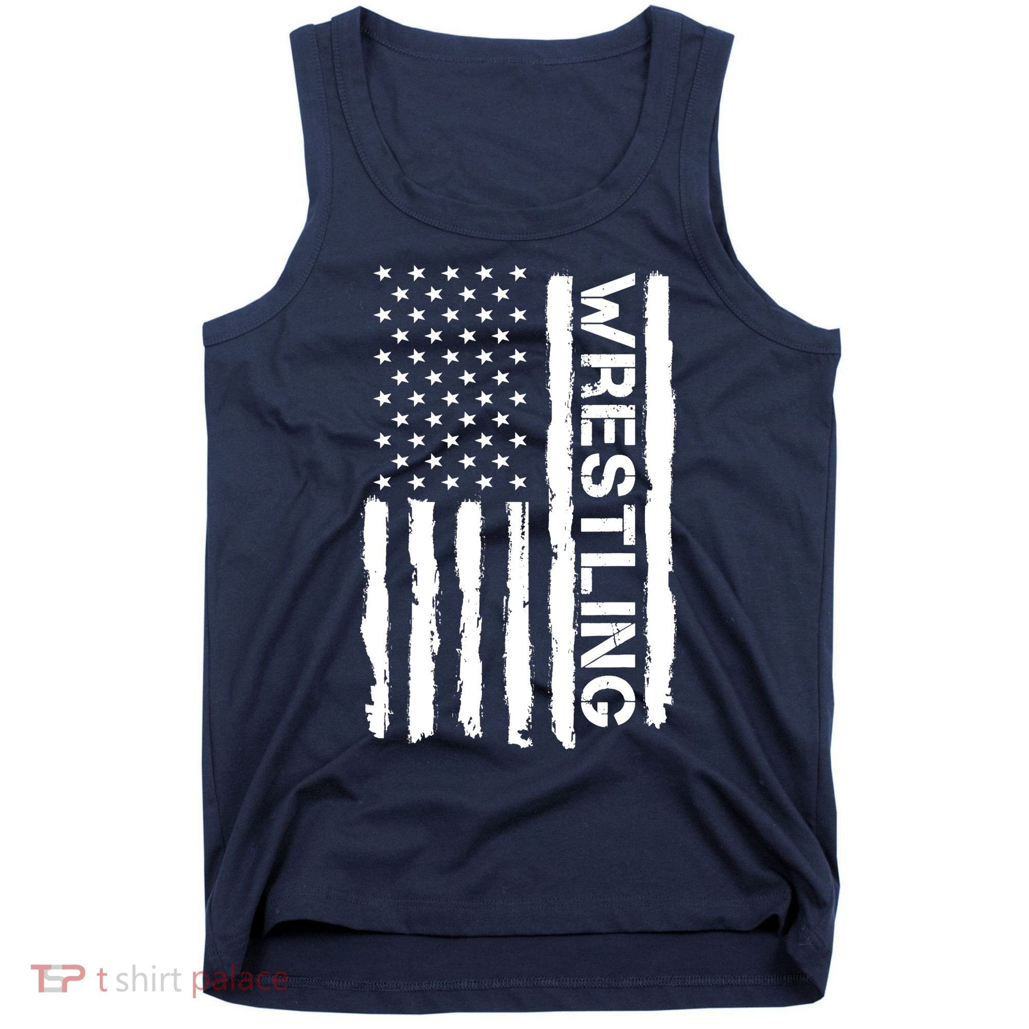 American Flag Wrestling Lovers Sport Fans Tank Top