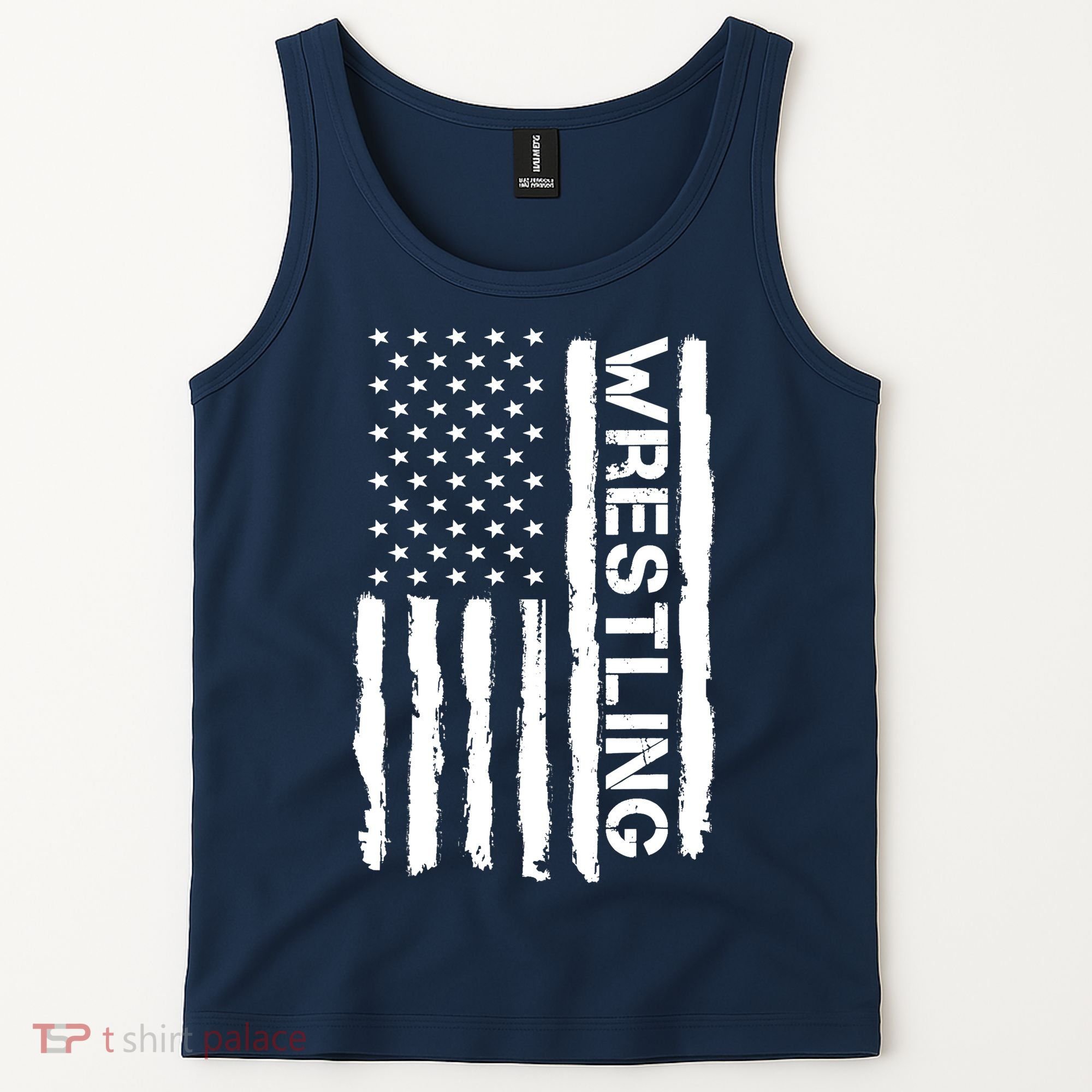 American Flag Wrestling Lovers Sport Fans Tank Top
