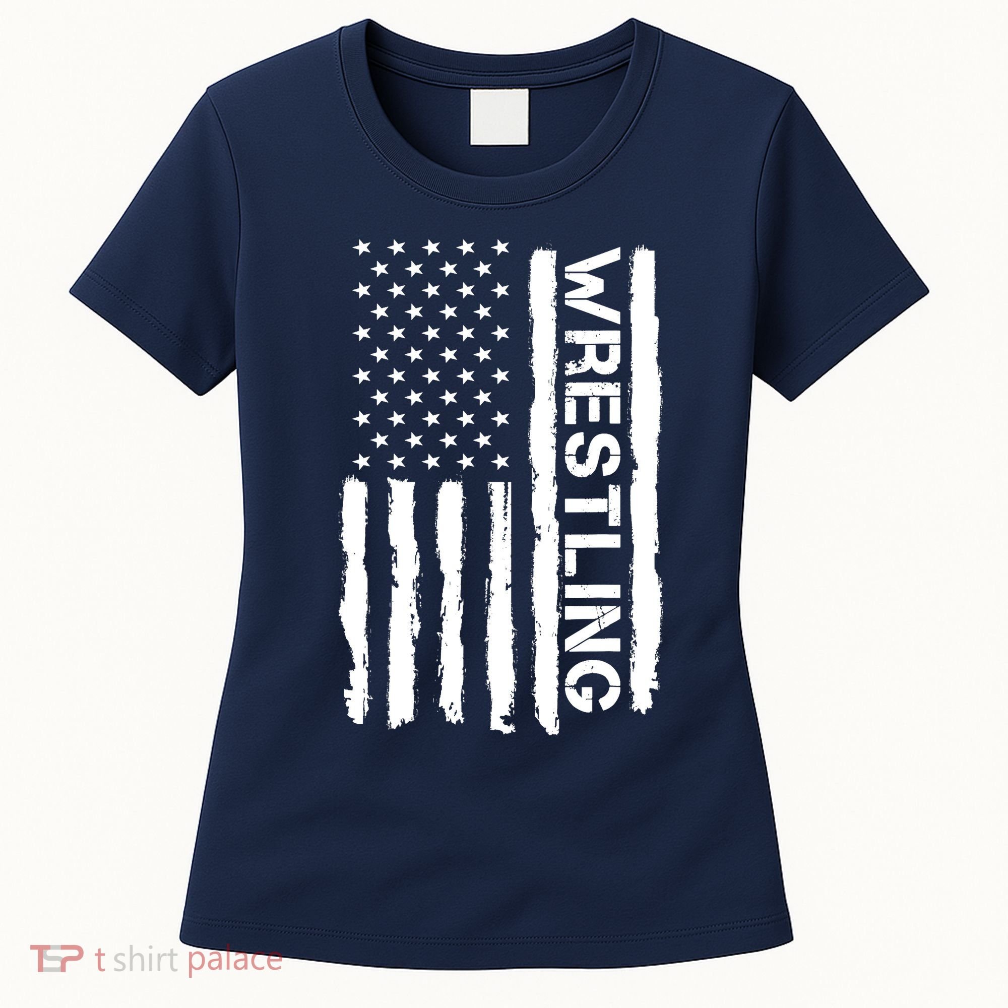 American Flag Wrestling Lovers Sport Fans Women's T-Shirt