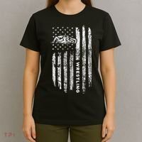 American Flag Wrestling Apparel  Vintage Wrestler Wrestling  T-Shirt thumb 4