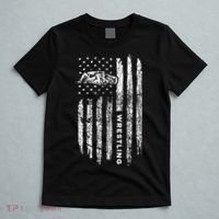 American Flag Wrestling Apparel  Vintage Wrestler Wrestling  T-Shirt thumb 5