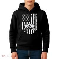 American Flag Wrestling Hoodie Distressed Wrestle Gift Tee Kids Hoodie thumb 4