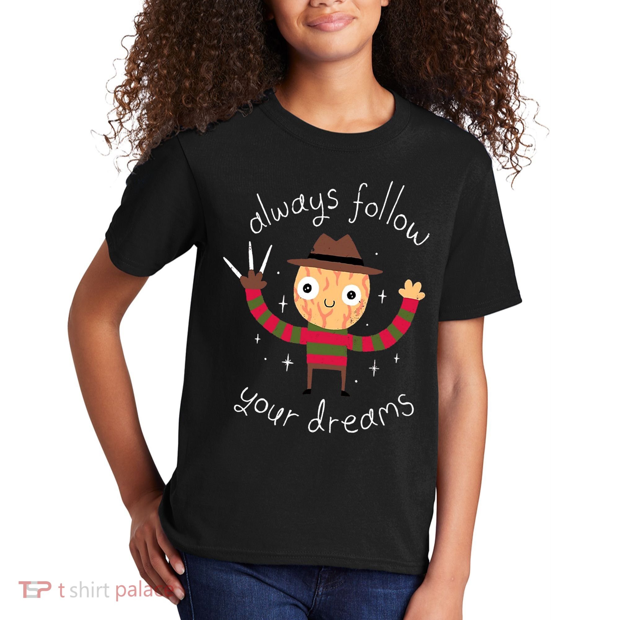 Always Follow Your Dreams Horror Character Halloween Costume Kids T-Shirt