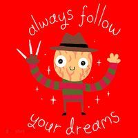 Always Follow Your Dreams Horror Character Halloween Costume Santa Hat thumb 1
