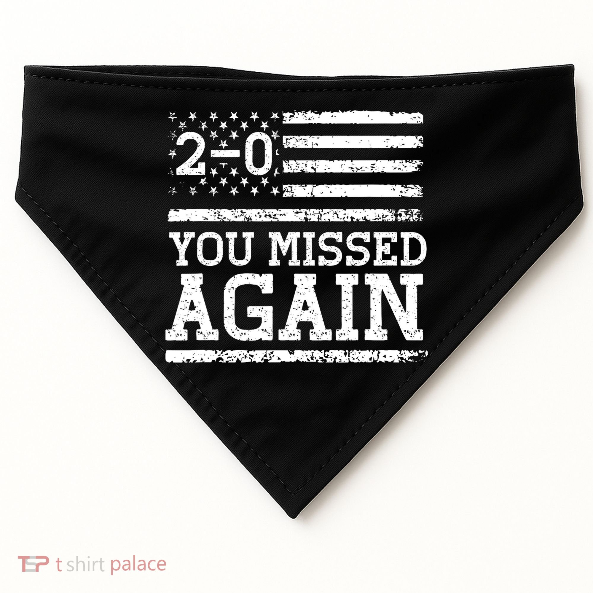 American Flag You Missed 2 0 USA-Made Doggie Bandana