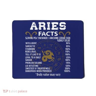 Aries Facts Zodiac Sign Mousepad