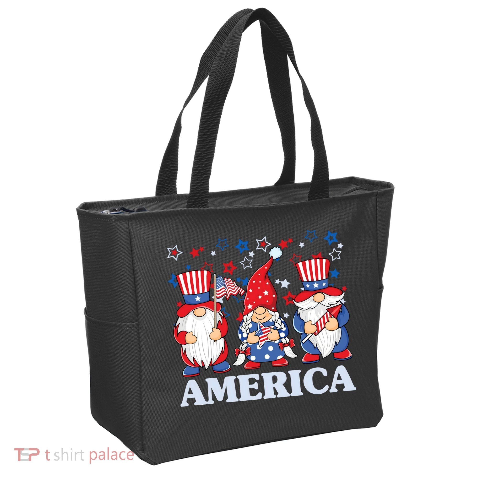 America Gnome 4th Of July Celebration Tote Bag