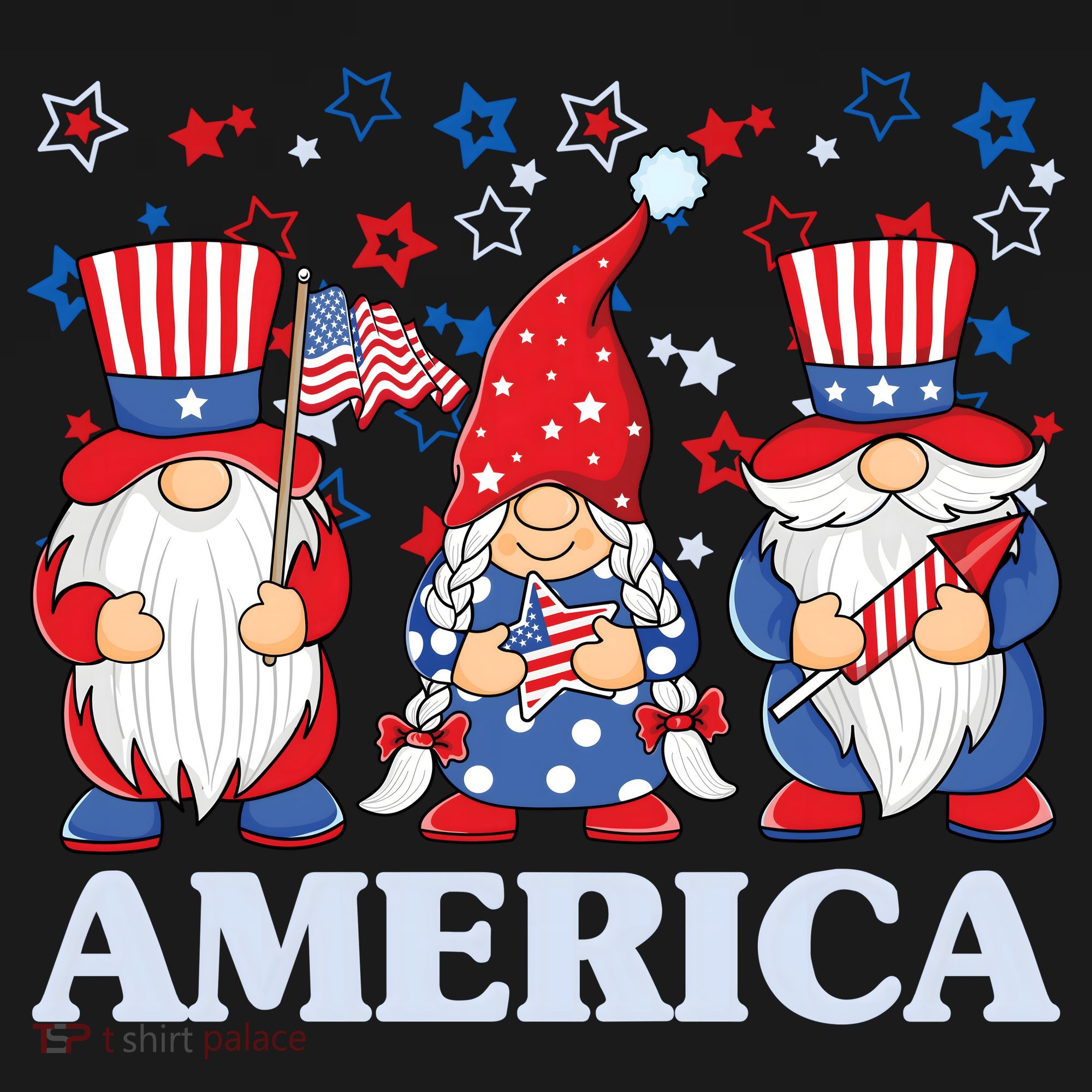 America Gnome 4th Of July Celebration Tote Bag