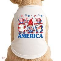 America Gnome 4th Of July Celebration Doggie Tank thumb 0