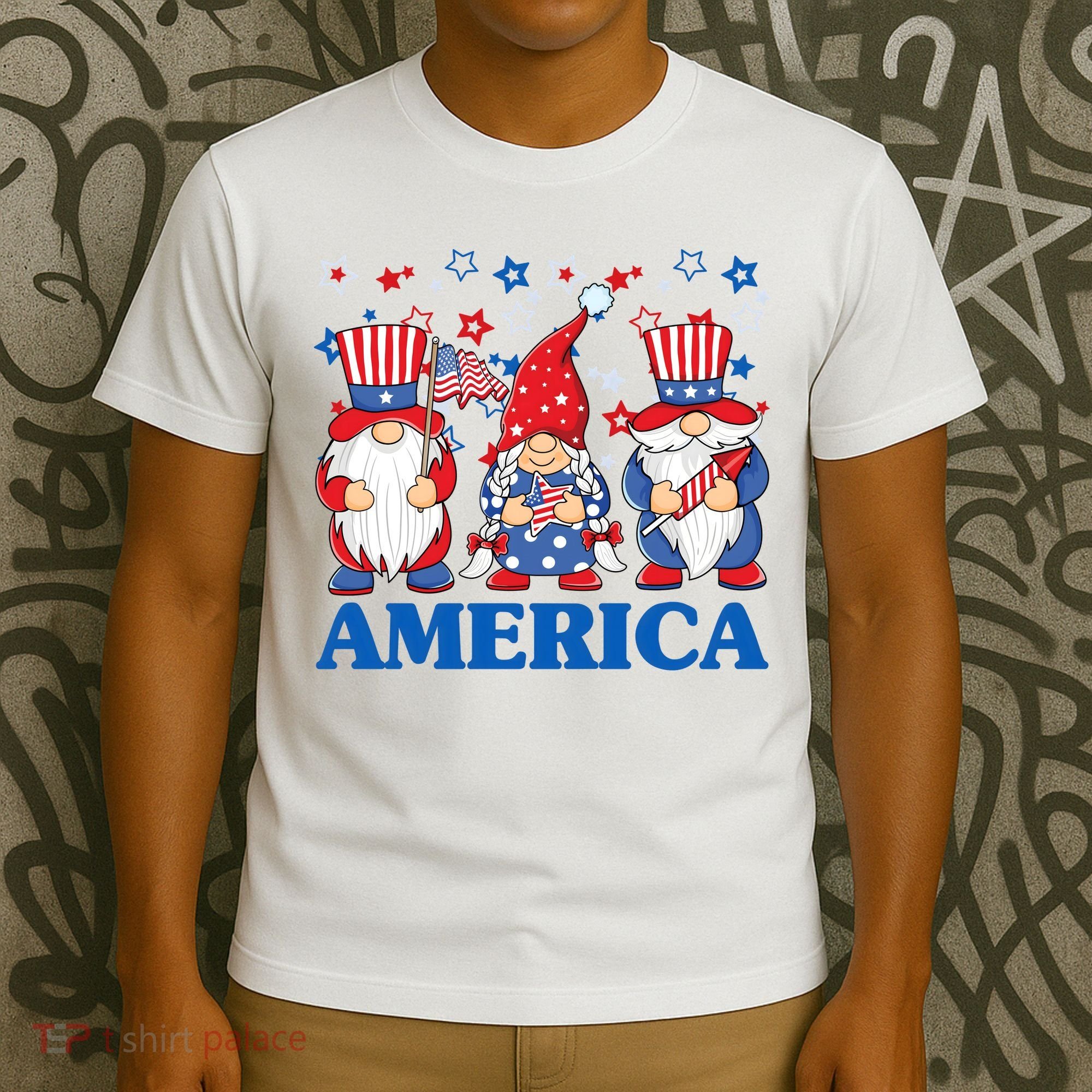 America Gnome 4th Of July Celebration T-Shirt