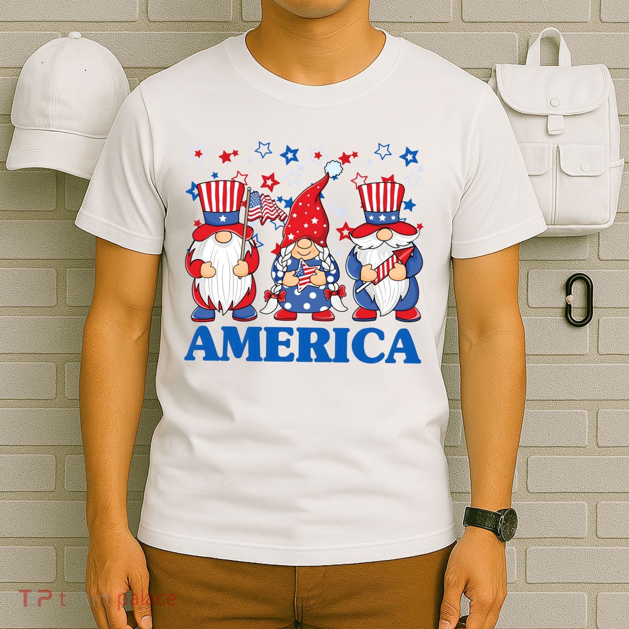 America Gnome 4th Of July Celebration T-Shirt