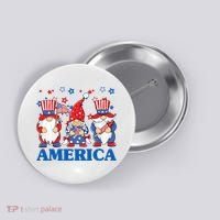 America Gnome 4th Of July Celebration Button thumb 0