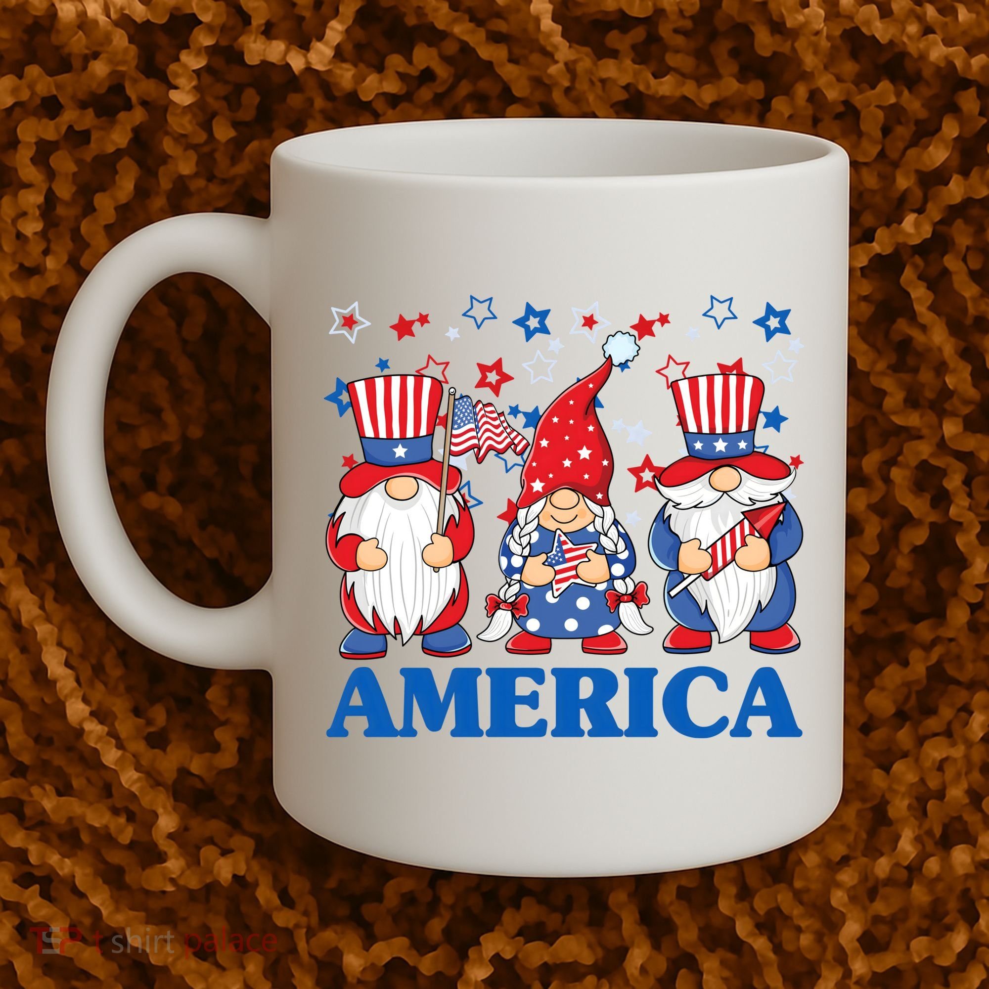 America Gnome 4th Of July Celebration Coffee Mug