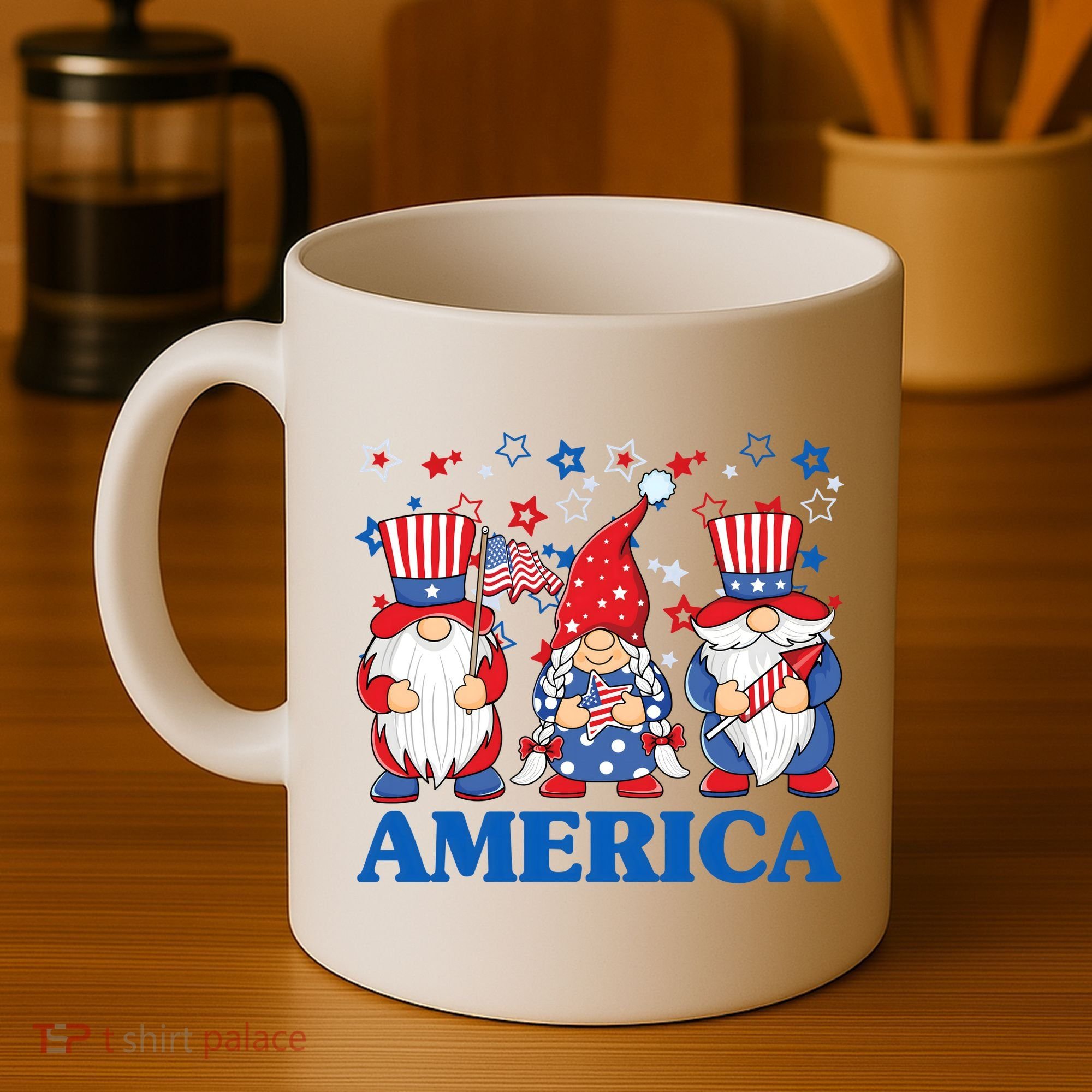 America Gnome 4th Of July Celebration Coffee Mug