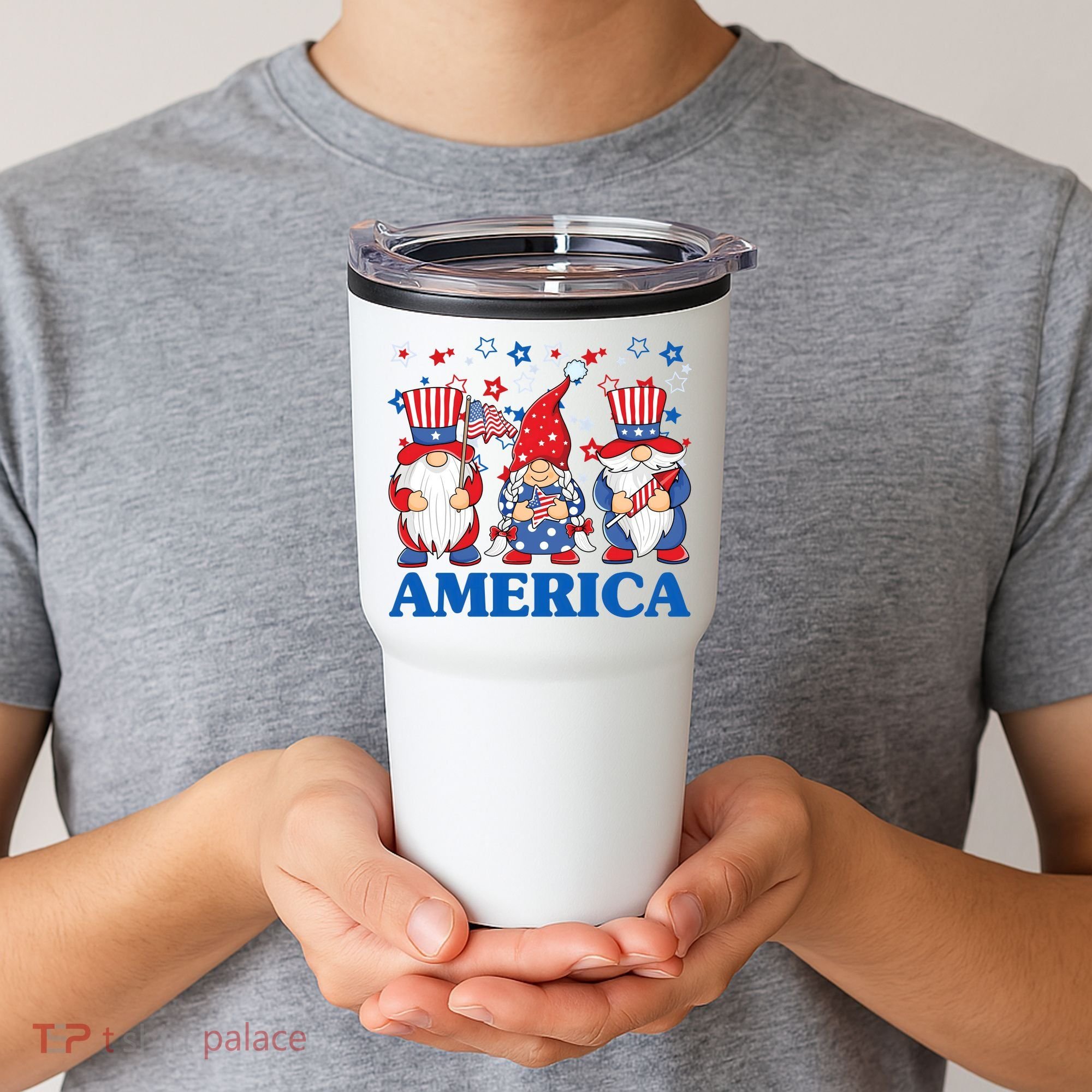 America Gnome 4th Of July Celebration Tumbler
