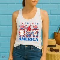 America Gnome 4th Of July Celebration Women's Tank Top thumb 2