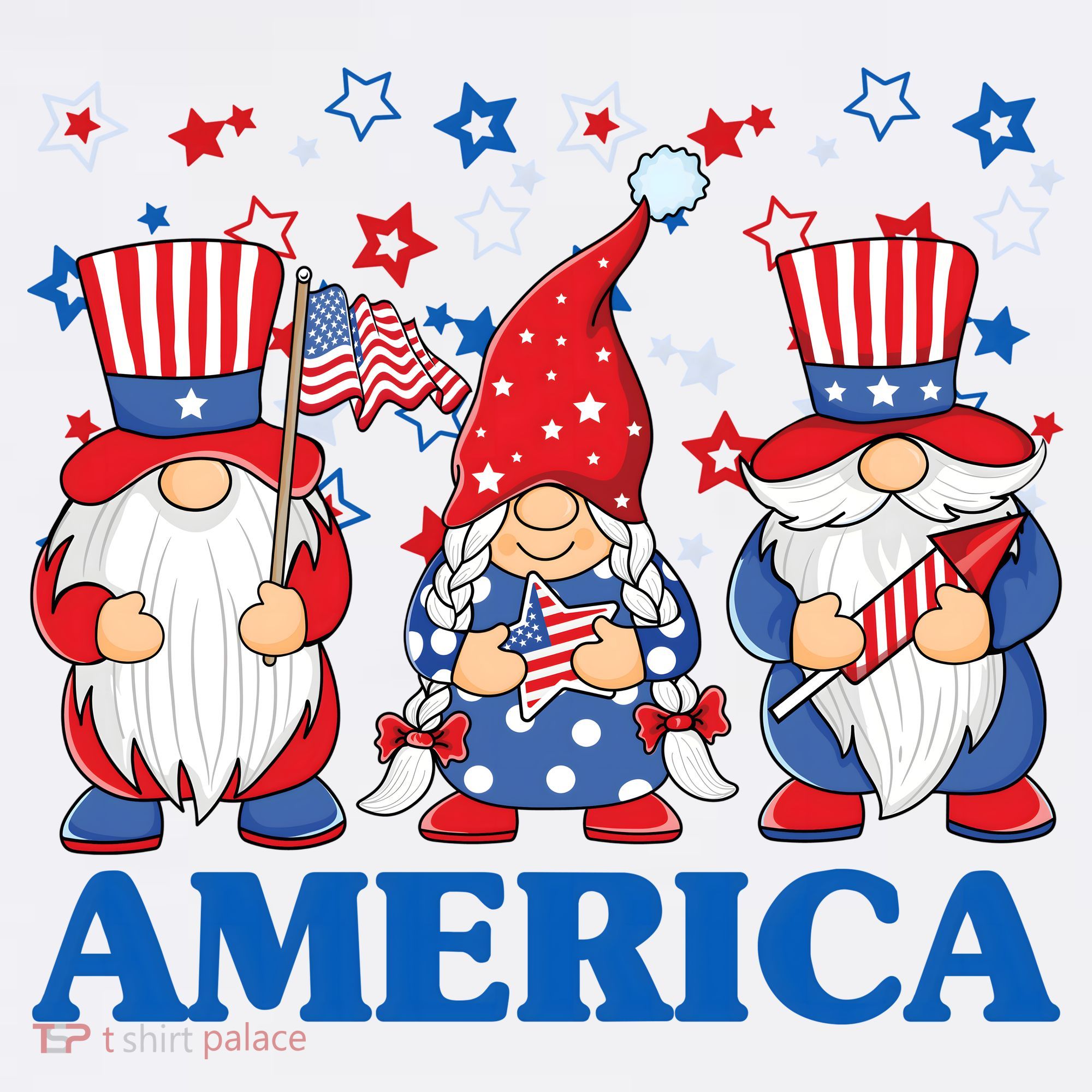 America Gnome 4th Of July Celebration Women's Tank Top