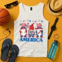 America Gnome 4th Of July Celebration Tank Top thumb 4
