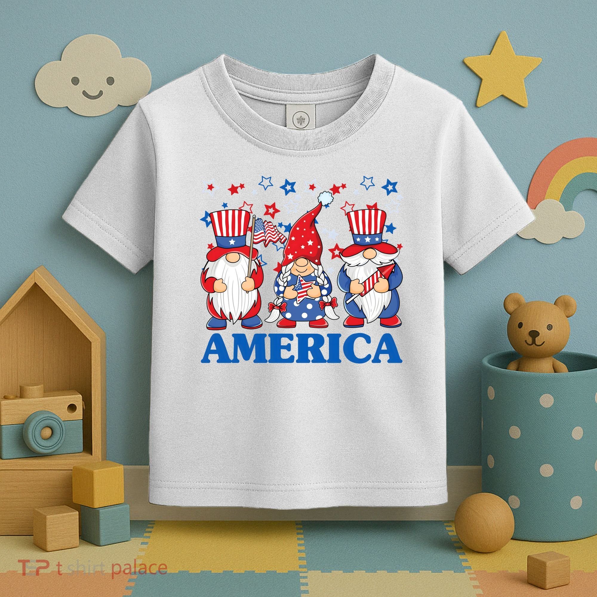 America Gnome 4th Of July Celebration Toddler T-Shirt