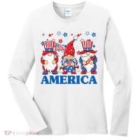 America Gnome 4th Of July Celebration Women's Long Sleeve Shirt thumb 0
