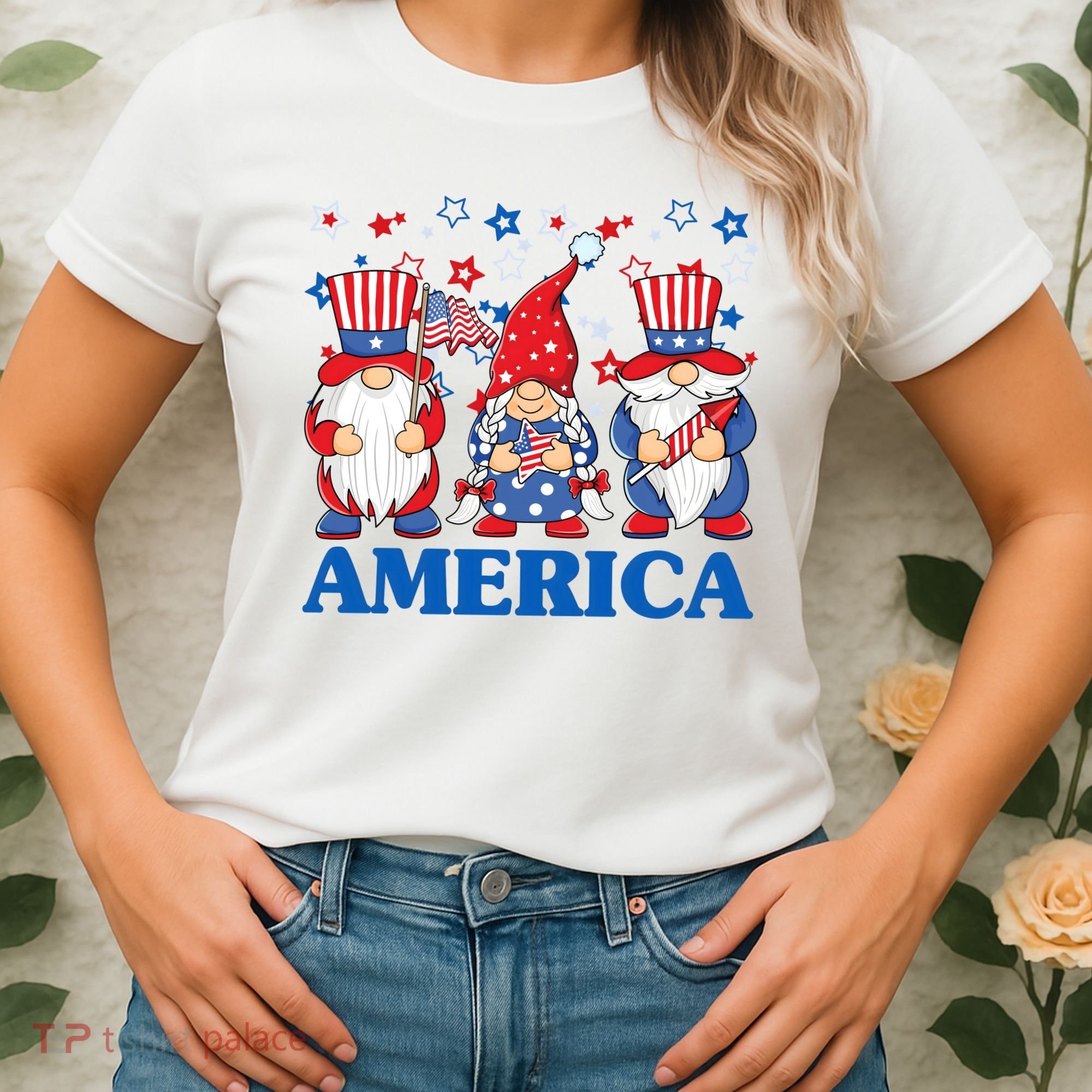 America Gnome 4th Of July Celebration Women's T-Shirt